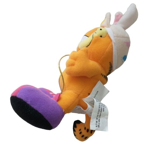 Garfield Cat Easter Bunny Plush Rabbit Stuffed Animal Ears Baseball Hat Plushie. - Picture 7 of 16